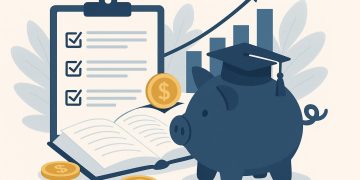 Stack of books, graduation cap, and piggy bank symbolizing smart college savings strategies