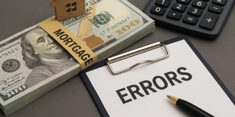 Mortgage paperwork and calculator highlighting key steps to prevent mortgage errors