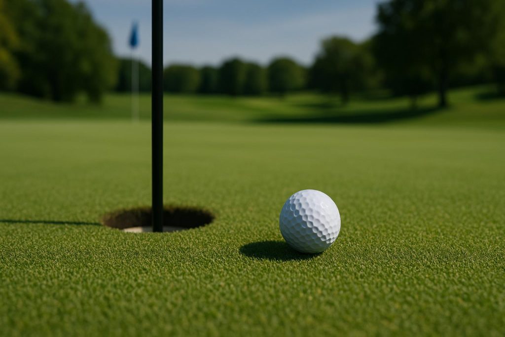 Golf course landscape symbolizing focus and peak performance in sports, inspired by Alex Rojas