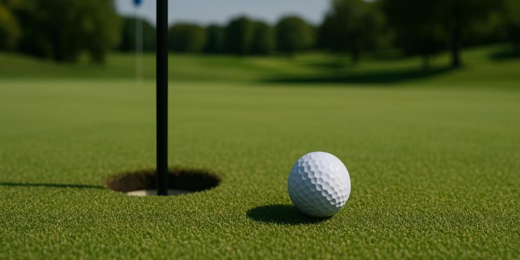 Golf course landscape symbolizing focus and peak performance in sports, inspired by Alex Rojas