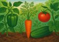 Assorted easy-to-grow vegetables in a garden bed, ideal for beginner gardeners