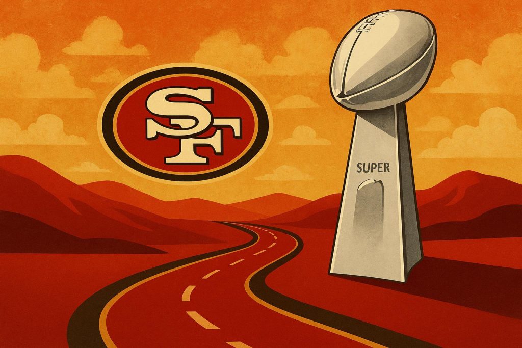 San Francisco 49ers celebration after scoring a touchdown on the road to Super Bowl victory