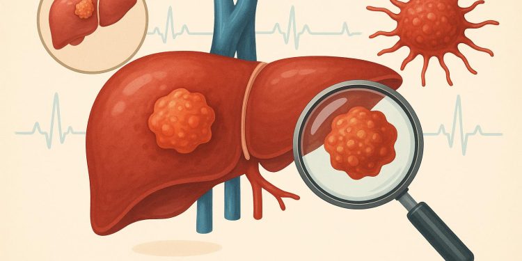 Illustration of liver cancer highlighting early detection and disease awareness concepts