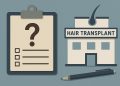 Hair transplant consultation with doctor discussing options at a modern medical clinic