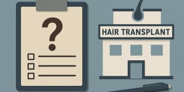 Hair transplant consultation with doctor discussing options at a modern medical clinic